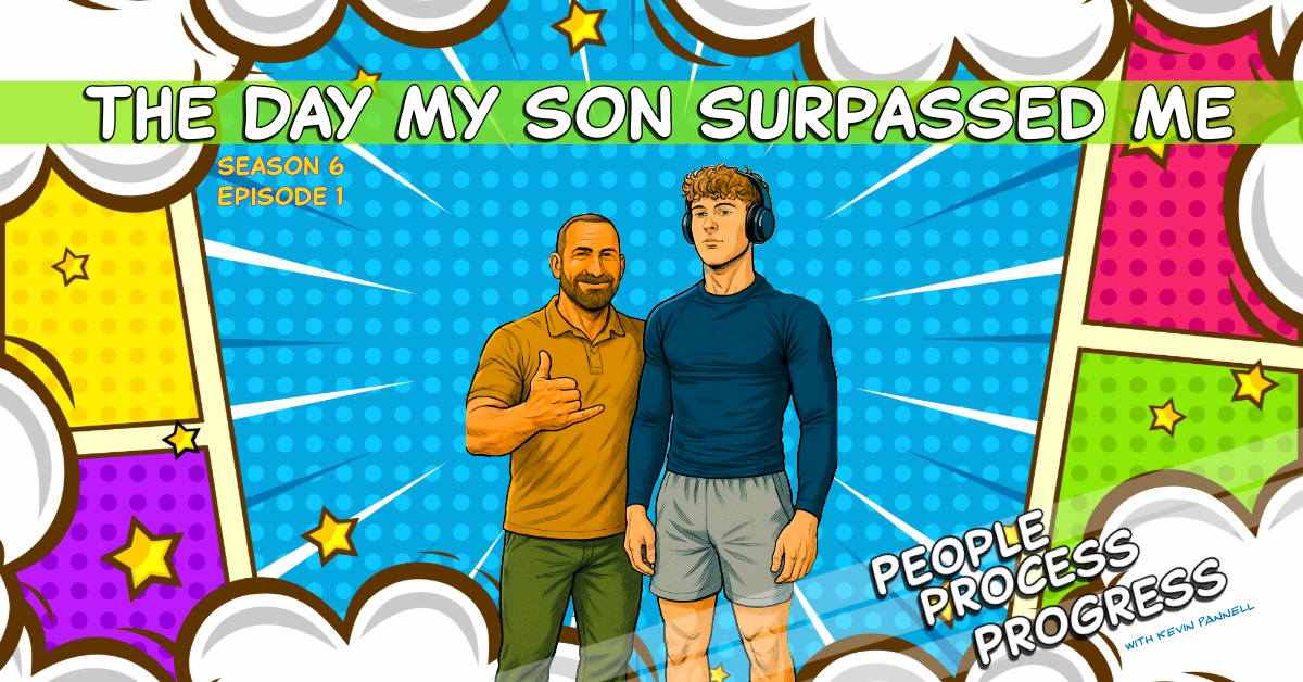 Host Kevin Pannell being proud of his son.